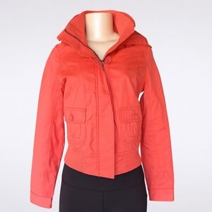 Love Tree Red Cropped Hooded Jacket | Size Small